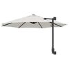 vidaXL Garden Parasol Beige and Black 248 x 248 x 148 cm