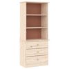 vidaXL Bookcase with Drawers "ALTA" 60x35x142 cm Solid Wood Pine