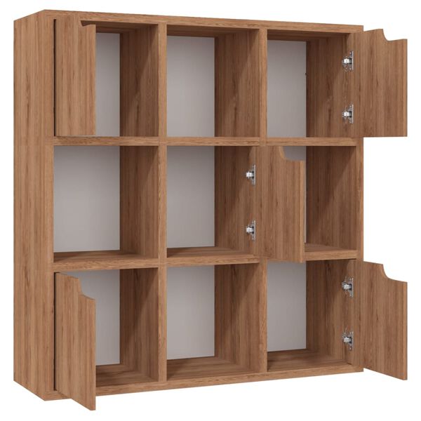 vidaXL Bookshelf Brown Oak 88.5x27.5x88 cm Engineered Wood