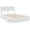 vidaXL Bed Frame with Drawer White 160 x 200 cm Engineer Wood