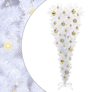 vidaXL Artificial Christmas Tree with Stand White 120 cm PVC and Steel