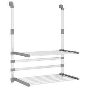 vidaXL Drying Rack for Balcony 54x25x42 cm Aluminium