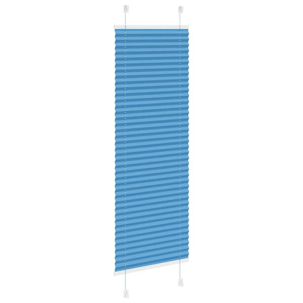 vidaXL Pleated Blind Blue 45x100 cm Fabric Width 44.4 cm Polyester