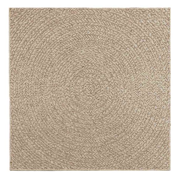 vidaXL Rug ZIZUR Beige 120x120 cm Jute Look Indoor and Outdoor