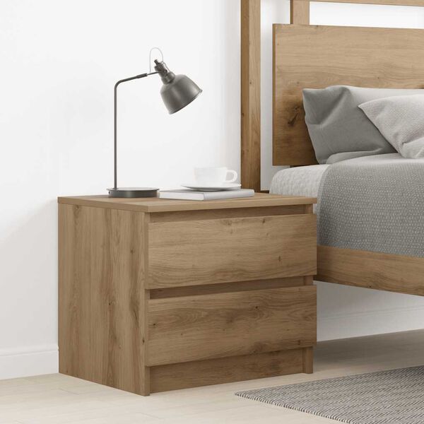 vidaXL Bedside Cabinet Artisan Oak 50x40x43.5 cm Engineered Wood