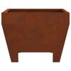 vidaXL Fire Pit Brown 50 x 50 x 38 cm Weathering Steel