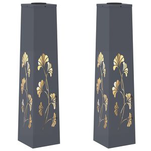 vidaXL Solar LED Pathway Light 2 pcs Anthracite Cold Rolled Steel