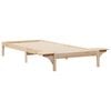 vidaXL Bed Frame with Side Tables Natural 100 x 220 cm Solid Pine Wood