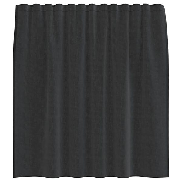 vidaXL Voile Curtains with Rod Pockets 2 pcs Black
