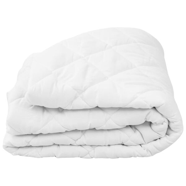 vidaXL Quilted Mattress Protector White 90x200 cm Heavy