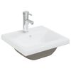 vidaXL Bathroom Sink Cabinet with Built-in Basin and Faucet Concrete Grey