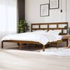 3101241 vidaXL Bed Frame without Mattress Honey Brown Solid Wood Pine 200x200 cm (810040+814217)
