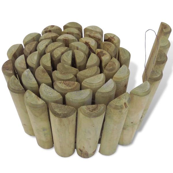 vidaXL Lawn Log Rolls 3 pcs Wood 250x20 cm