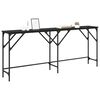 vidaXL Console Table Black Oak 180 x 30 x 75 cm Engineered Wood