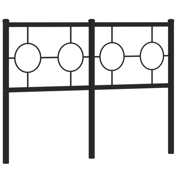 vidaXL Metal Replace Headboard Black 120 cm