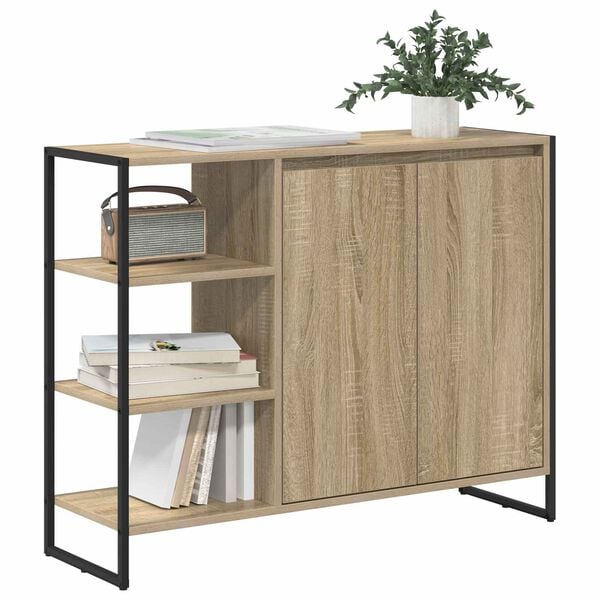 vidaXL Side Cabinet Sonoma 96.5 x 30 x 75 cm Engineered Wood