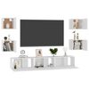 vidaXL 7 Piece TV Cabinet Set White Engineered Wood