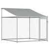 vidaXL Dog Cage with Roof and Doors Grey 12x2x2 m Galvanised Steel