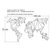 Homemania Wall Decoration World Map 120x72 cm Metal Black