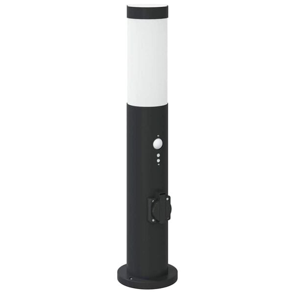 vidaXL Bollard Lights with Sensor&Outlet 3pcs 50 cm Stainless Steel IP44
