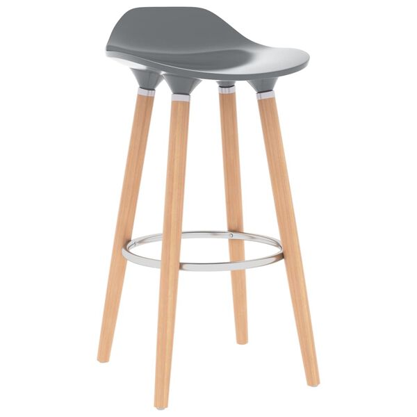 vidaXL Bar Stools 2 pcs Grey