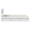 vidaXL Bed Frame with Headboard White 150 x 200 cm Engineered wood