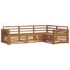 vidaXL Outdoor Sofa Set 4 pcs Natural Solid Acacia Wood
