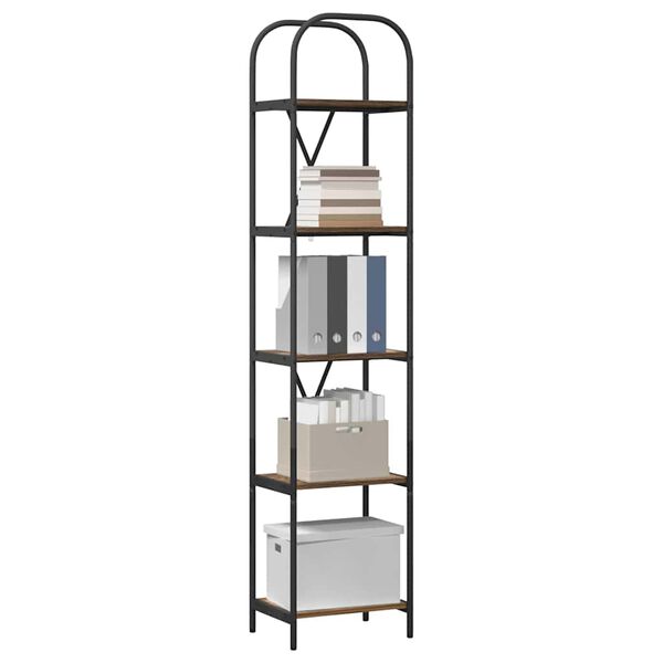 vidaXL Bookshelf Smoked Oak 40 x 30 x 183 cm Engineered wood