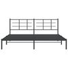 vidaXL Metal Bed Frame without Mattress with Headboard Black 193x203cm