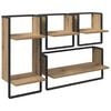 vidaXL Wall Shelf Set Wall-Mounted 4 pcs Artisan Oak 65 x 25 x 30 cm