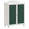vidaXL Cabinet with Two Doors and Chalkboard Front ROROS White