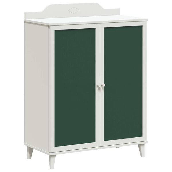 vidaXL Cabinet with Two Doors and Chalkboard Front ROROS White