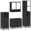 vidaXL 4&nbsp;Piece Bathroom Furniture Set&nbsp;Black Engineered Wood