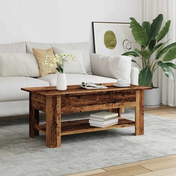 vidaXL Coffee Table Old Wood 102x55x42 cm Engineered Wood