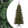 vidaXL Artificial Christmas Tree with Bauble 120 cm 150 LEDs