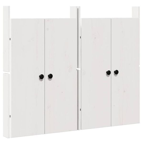 vidaXL Kitchen Door 2 pcs White 50 x 9 x 82 cm Solid Pine wood