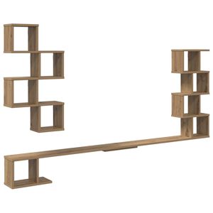vidaXL Wall-Mounted TV Shelf Artisan Oak 180 x 15 x 94 cm