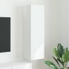 vidaXL TV Wall Cabinet Gloss White 30 x 31 x 100 cm Engineered Wood