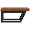 vidaXL Basin Shelf Wall Mounted Steel and Solid Wood Oak