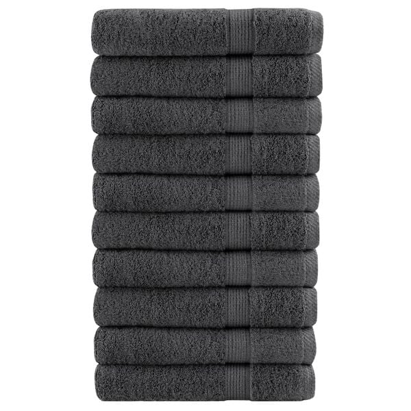 vidaXL Premium Sauna Towels "SOLUND" 10 pcs Anthracite 80x200 cm 600 gsm