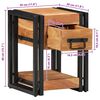 vidaXL Bedside Cabinet Brown 30 x 30 x 40 cm Solid acacia wood