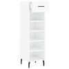 vidaXL Shoe Cabinet High Gloss White 30x35x105 cm Engineered Wood