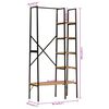vidaXL Clothes Rack with Shelves 90x40x190 cm Solid Wood Mango and Iron