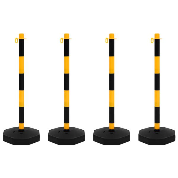 vidaXL Chain Post Set with 10 m Plastic Chain