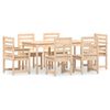 vidaXL 7 Piece Garden Dining Set Solid Wood Pine