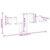 vidaXL Wall Shelf Artisan oak 104.5 x 10 x 43 cm Engineered Wood