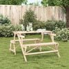 vidaXL Picnic Table with Benches Solid Wood Fir 2-in-1 Convertible
