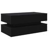 vidaXL Coffee Table with LED Lights Black Oak 90x50x40 cm