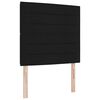 vidaXL LED Headboard with LED Strip Lights Black 100 cm Polyester