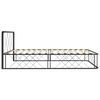 vidaXL Bed Frame without Mattress Black Metal 90x200 cm